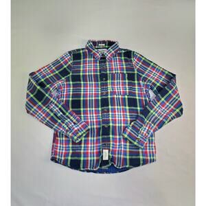 Abercrombie & Fitch Sz L New York Button Up Shirt Mens Muscle Multicolor Ca2